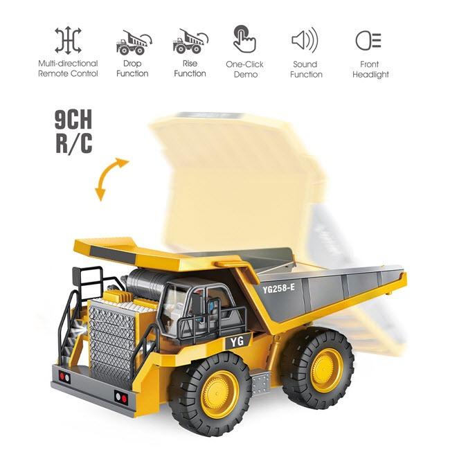 🚜 Mini Alloy RC Dump Truck | 1/64 Scale Engineering Gift Set
