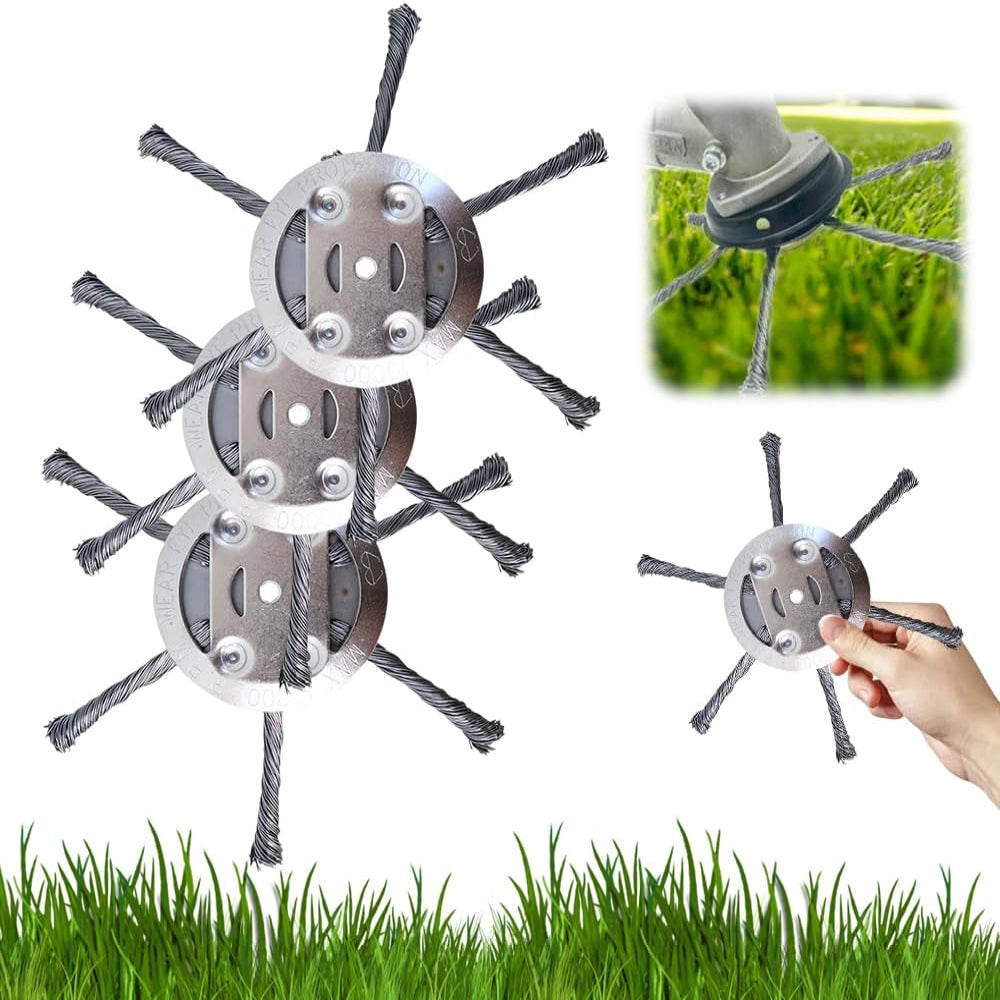 6-Inch Steel Wire Trimmer Head – Durable, Universal Fit for Tough Weeding