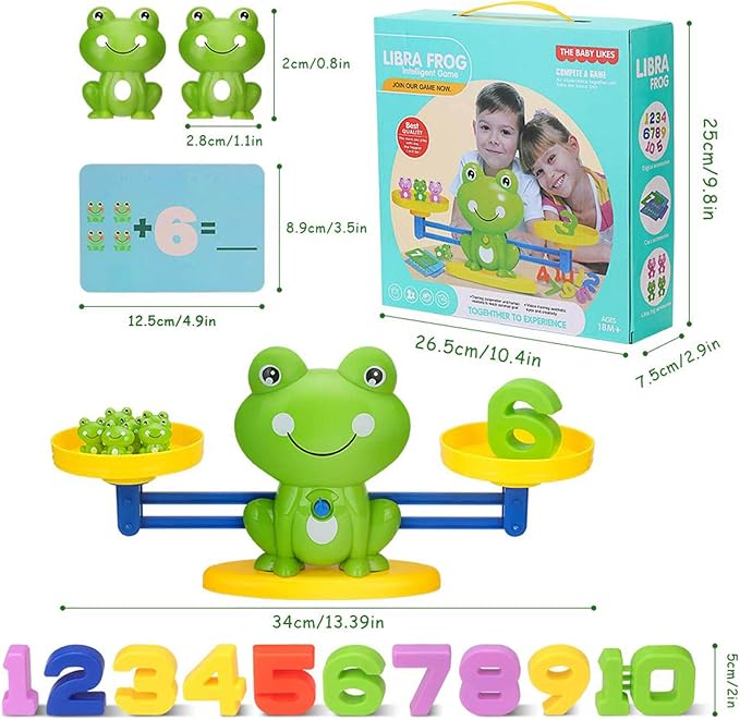 Frog Balance Counting Toys Scale|Math Educational Children's Learning Tool