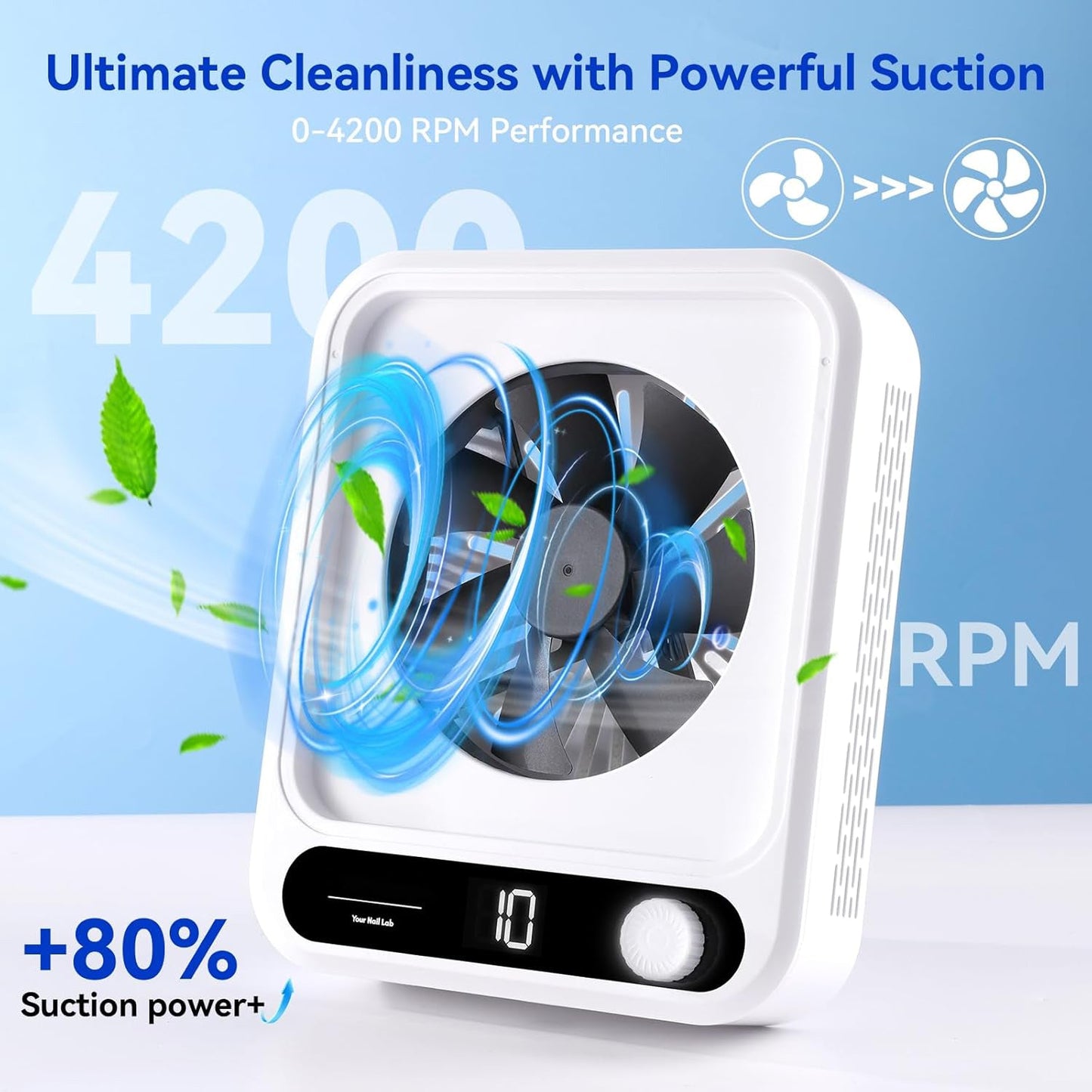Nail Dust Collector – Professional High Suction Nail Vacuum with LED Display