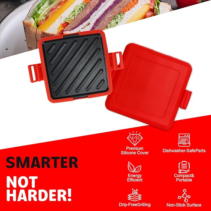 Microwave Toastie Maker | Quick & Easy Sandwich Press for Grilled Cheese & Snacks