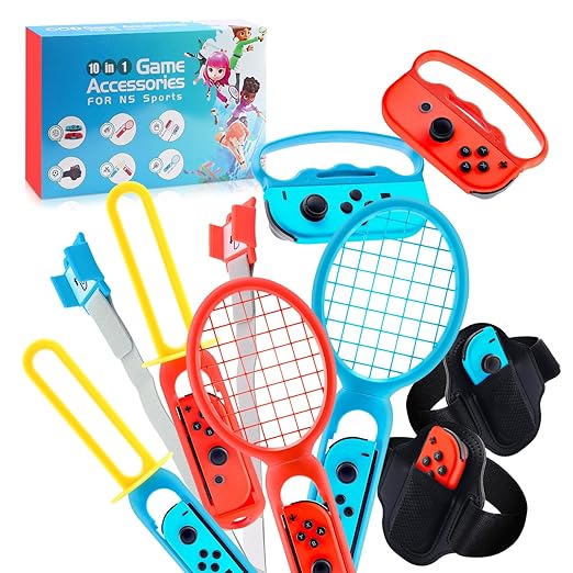 Nintendo Switch Sports Accessories Set – Ultimate Multi-Sport Gaming Kit with Fencing, Racket, Bowling & More!