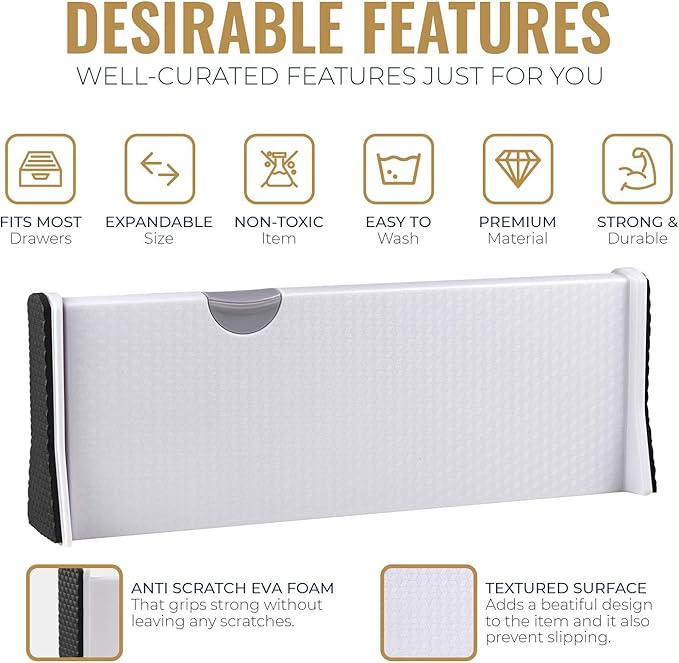 Expandable Drawer Dividers – Adjustable & Perfect Fit Every Time