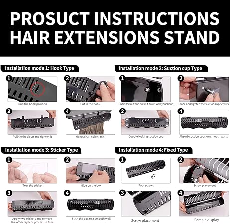 Hair Extension Holder Hanger Professionally Extension Style Caddy