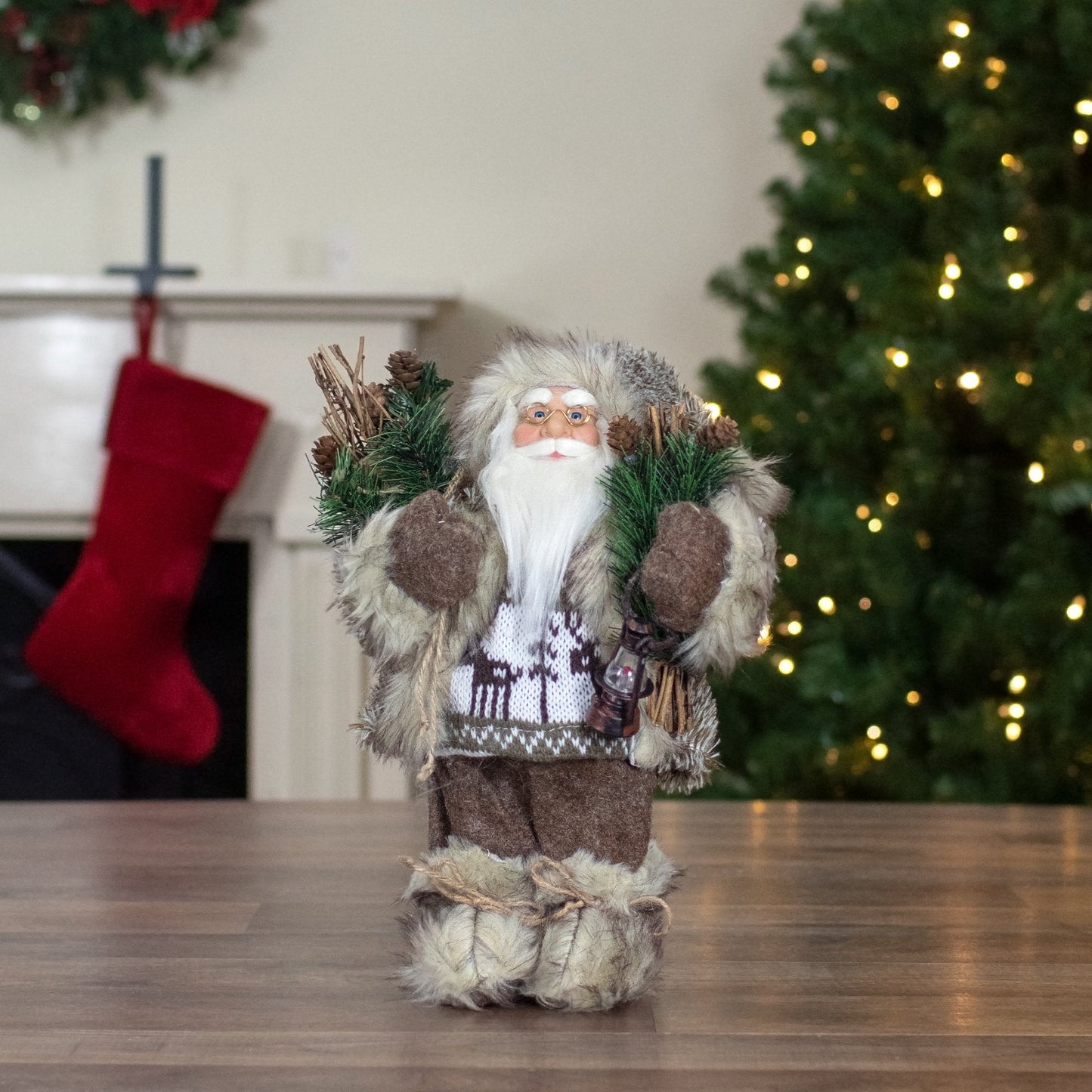 18" Plush Boots Santa Claus ornament