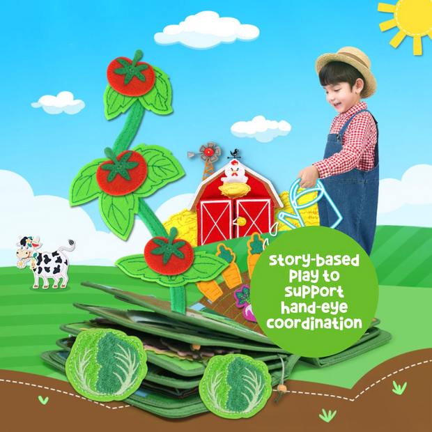 Busy Farm Adventure – Educational Cloth Book for Kids