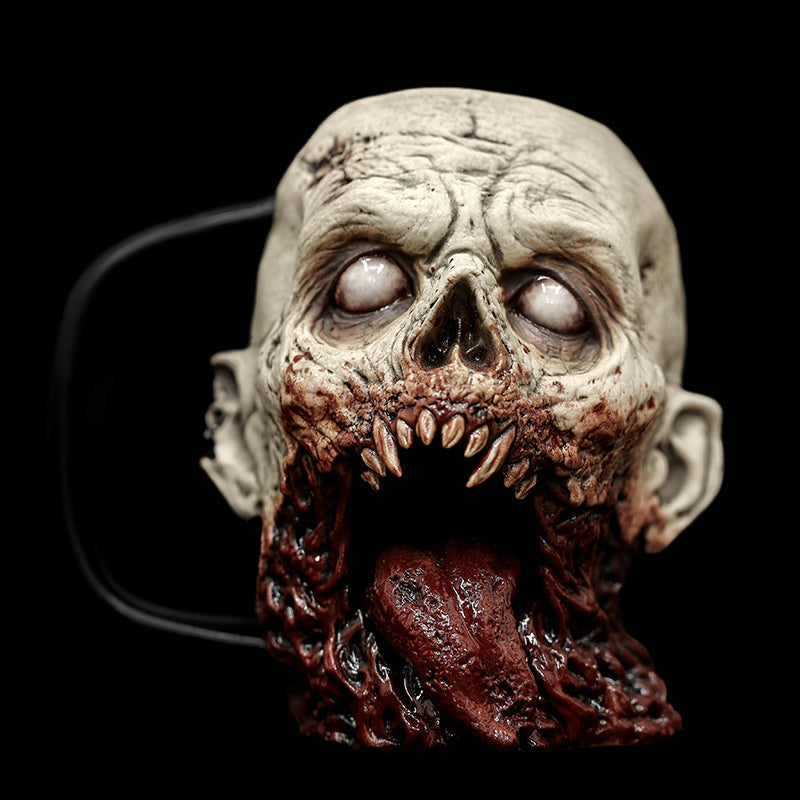 Handcrafted Ceramic Horror Mug | Realistic Blood Splatter Design | Unique Halloween Collectible & Gift for Horror Fans
