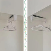 Pull-Out Closet Hanger Rod – Adjustable White Wardrobe Rail
