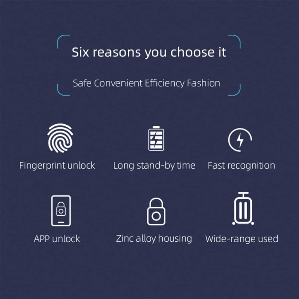 Smart Fingerprint Padlock | Waterproof, Keyless & USB Rechargeable