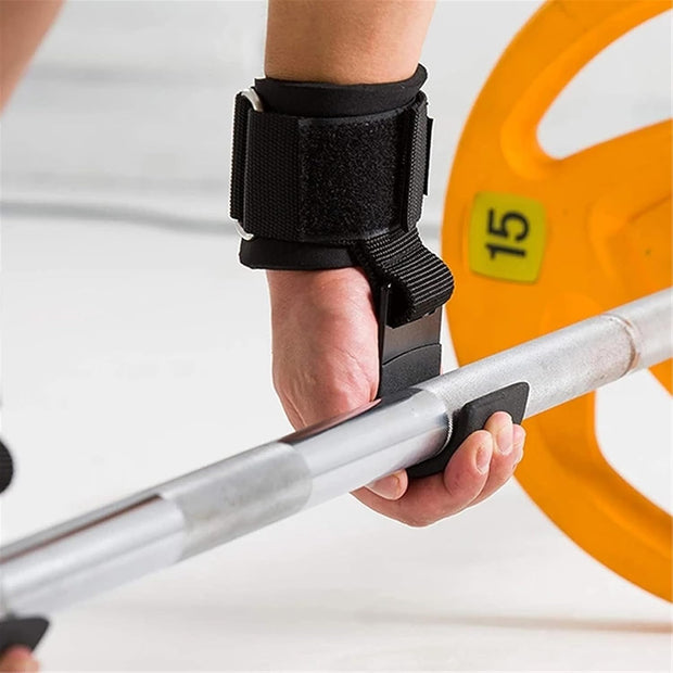 Heavy-Duty Lifting Hooks with Wrist Straps – Ideal for Deadlifts, Pull-Ups, Shrugs & Grip Support