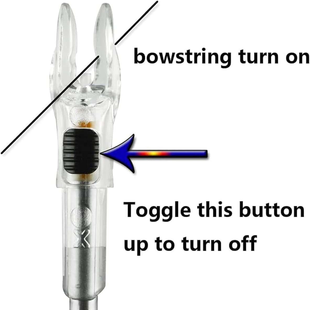 Lighted Arrow Nocks – High-Visibility LED Nocks with Universal Fit & ON/OFF Switch (6/12 Pack)