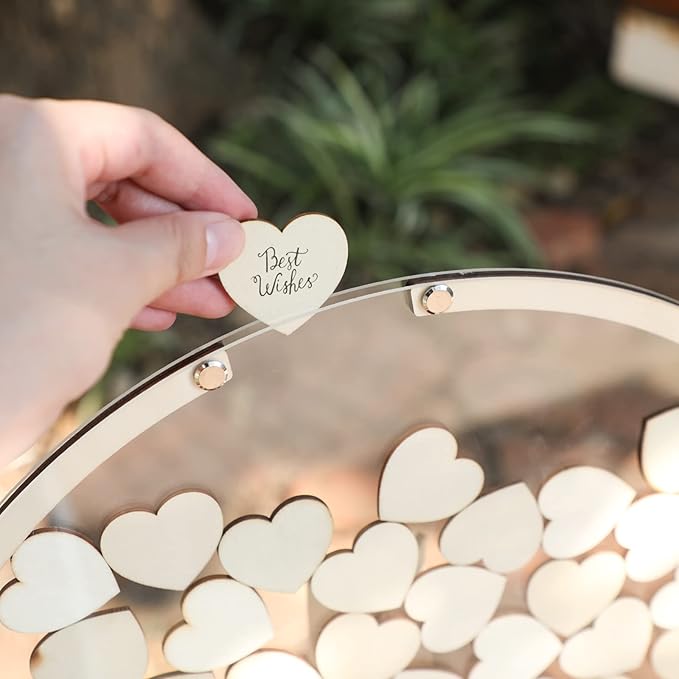 Rustic Boho Wedding Guest Book Alternative with Pen – Wooden Tree of Life Guestbook for Reception & Memorial Keepsake