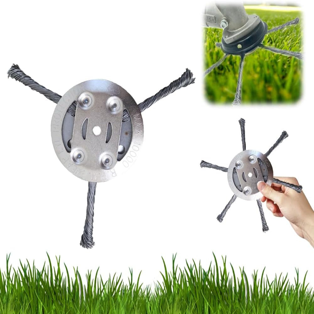 6-Inch Steel Wire Trimmer Head – Durable, Universal Fit for Tough Weeding