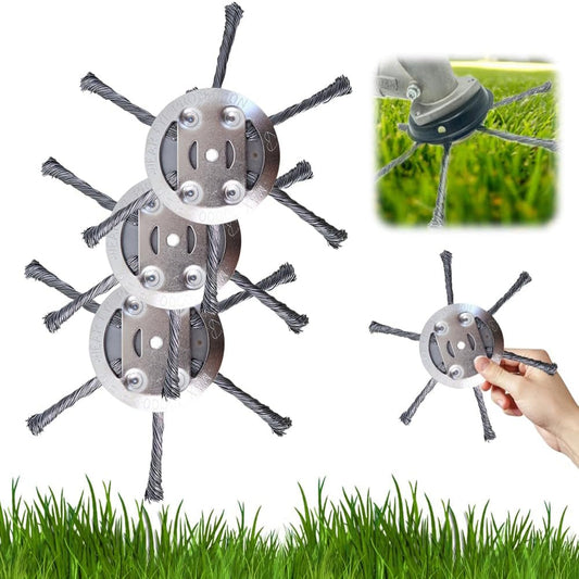 6-Inch Steel Wire Trimmer Head – Durable, Universal Fit for Tough Weeding
