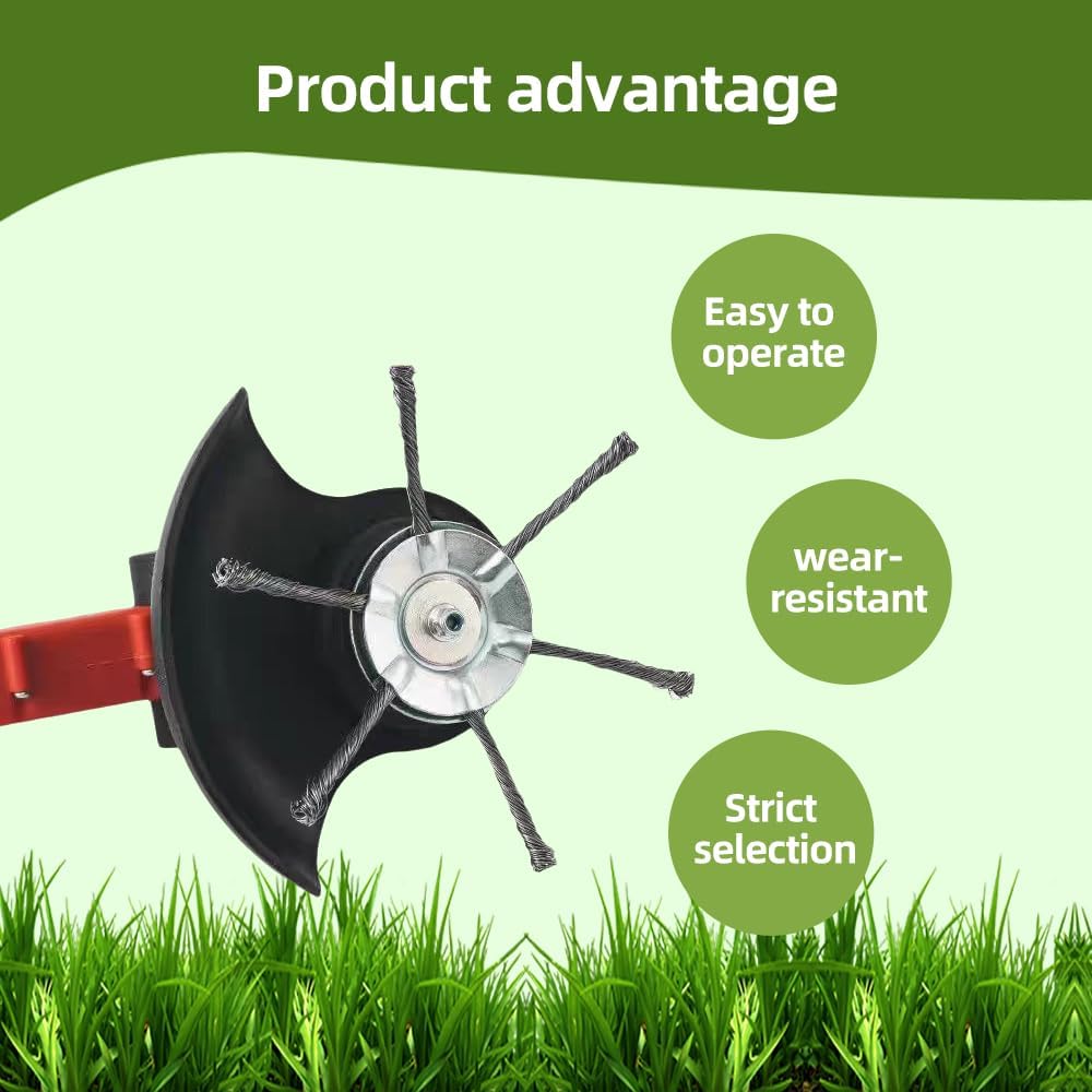 6-Inch Steel Wire Trimmer Head – Durable, Universal Fit for Tough Weeding