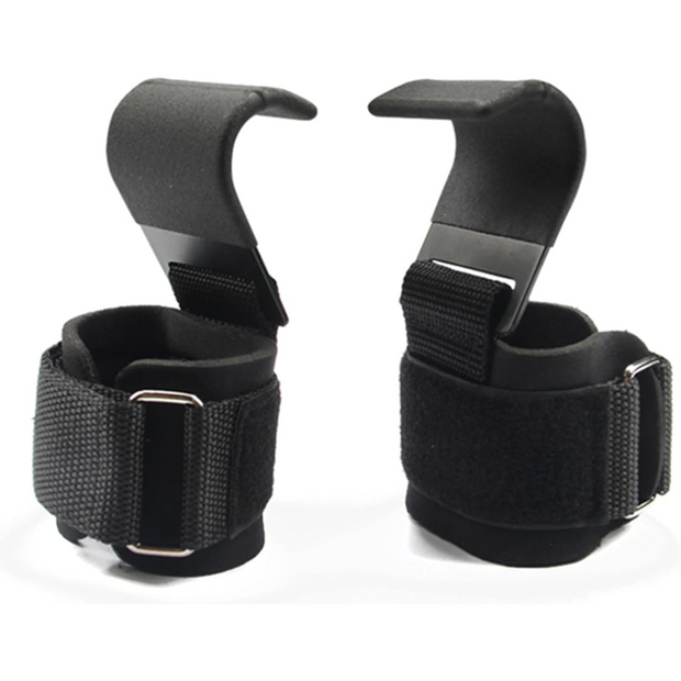 Heavy-Duty Lifting Hooks with Wrist Straps – Ideal for Deadlifts, Pull-Ups, Shrugs & Grip Support