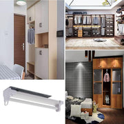 Pull-Out Closet Hanger Rod – Adjustable White Wardrobe Rail