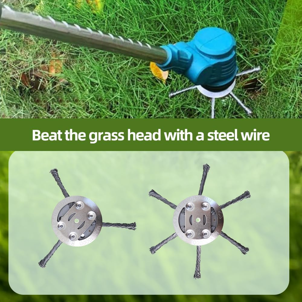 6-Inch Steel Wire Trimmer Head – Durable, Universal Fit for Tough Weeding