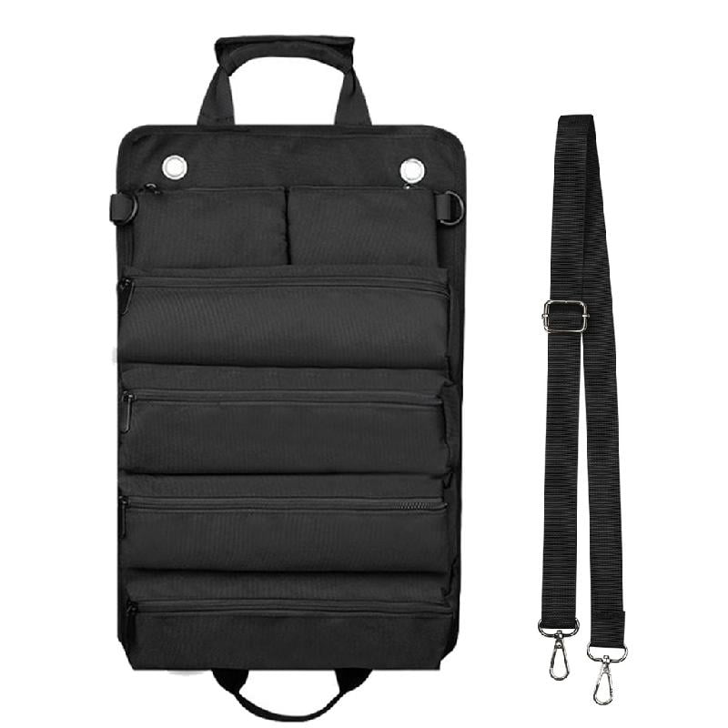 Portable Roll-Up Tool Organizer | 5 Zippered Pockets for Car, Garage & On-the-Go Storage