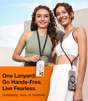 Adjustable Crossbody Phone Lanyard with 2 Phone Tabs