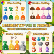 Castle Toddler Animal Train Toy Set – Montessori Educational Puzzle Toy for Ages 1-3