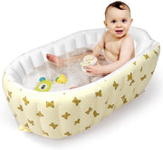 Inflatable Travel Baby Bathtub – Bear Design | Portable & Foldable | Phthalate-Free PVC | Ideal for Showers, Camping & More