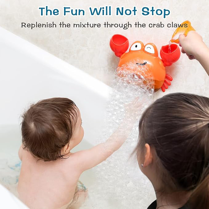 Crab Bubble Bath Toy – Fun Bubble Maker with Strong Suction, Safe for Toddlers