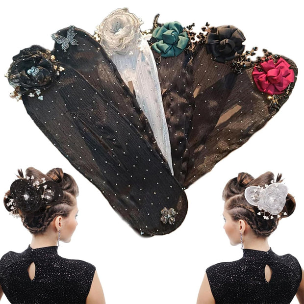 🌸 Full Star Flower Hair Accessories – Easy Bun Maker (6PCS MIX)