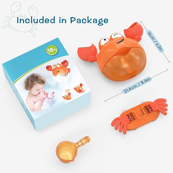 Crab Bubble Bath Toy – Fun Bubble Maker with Strong Suction, Safe for Toddlers