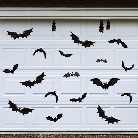 Magnetic Bats Halloween Garage Door Decorations – 23PCS Reusable Bat Magnets