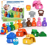 Castle Toddler Animal Train Toy Set – Montessori Educational Puzzle Toy for Ages 1-3
