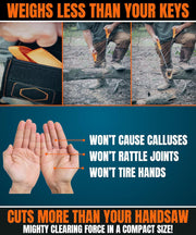 Survival Pocket Chainsaw – Heavy-Duty Hand Chain Saw for Camping, Hiking, Bushcraft