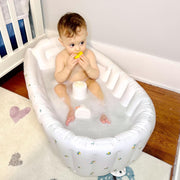 Inflatable Travel Baby Bathtub – Bear Design | Portable & Foldable | Phthalate-Free PVC | Ideal for Showers, Camping & More