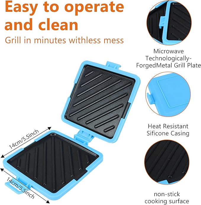 Microwave Toastie Maker | Quick & Easy Sandwich Press for Grilled Cheese & Snacks