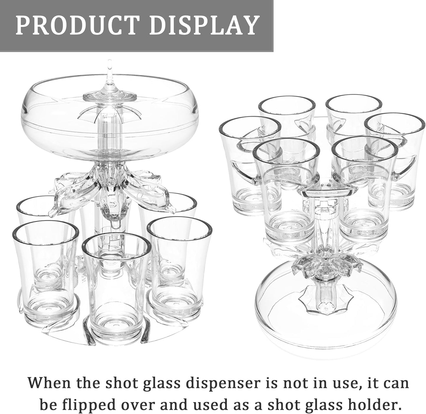 Wine Dispenser Set – With 6 Glasses | Liquid Separator Design | Upgraded Food-Grade Acrylic | Perfect for Parties