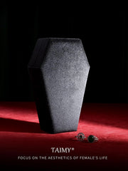 Mini Coffin Jewelry Organizer – Plush Velvet Gothic Box for Necklaces, Bracelets & Rings