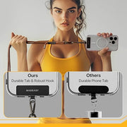 Adjustable Crossbody Phone Lanyard with 2 Phone Tabs