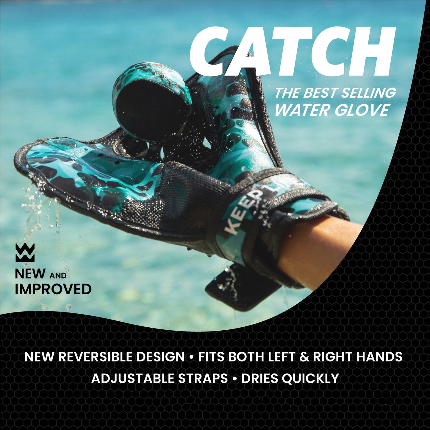 Ultimate Water Catch Glove with Bouncing Ball – Ambidextrous Design for Pool & Beach Fun