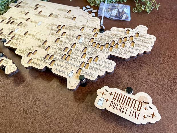 Haunted Places Checklist Map – Track Your Spooky Adventures in Style