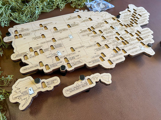 Haunted Places Checklist Map – Track Your Spooky Adventures in Style