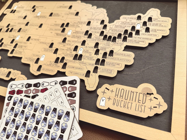 Haunted Places Checklist Map – Track Your Spooky Adventures in Style