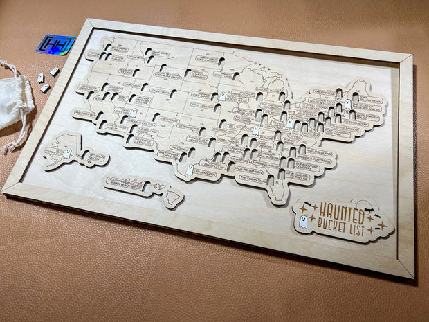 Haunted Places Checklist Map – Track Your Spooky Adventures in Style