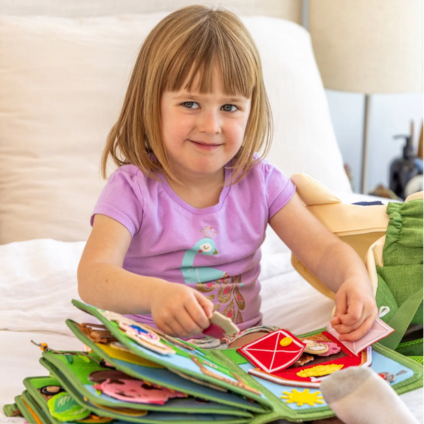 Busy Farm Adventure – Educational Cloth Book for Kids