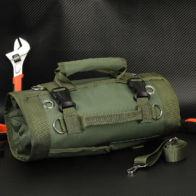 Portable Roll-Up Tool Organizer | 5 Zippered Pockets for Car, Garage & On-the-Go Storage