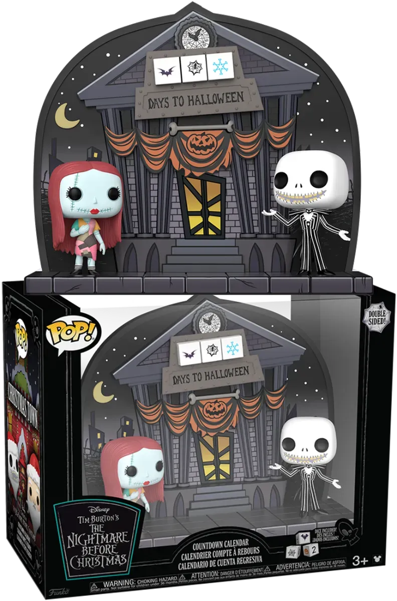 Nightmare Before Christmas Countdown Calendar | Double-Sided for Halloween & Christmas