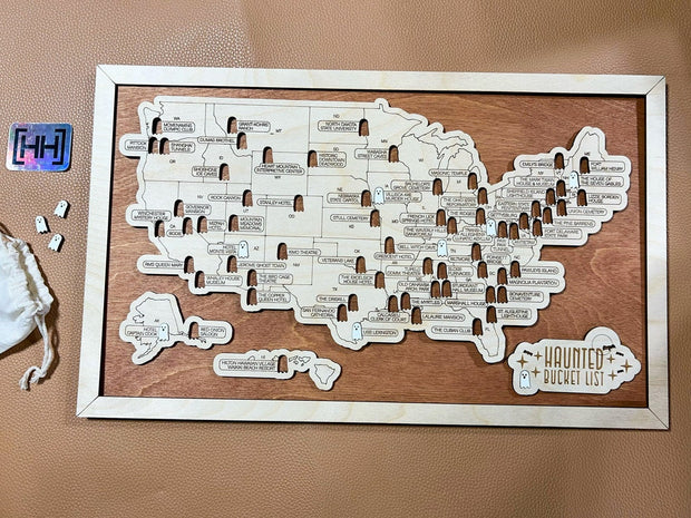 Haunted Places Checklist Map – Track Your Spooky Adventures in Style