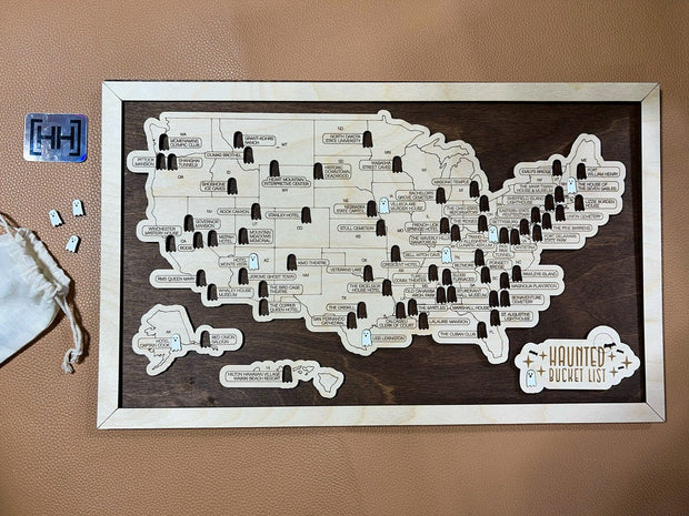 Haunted Places Checklist Map – Track Your Spooky Adventures in Style