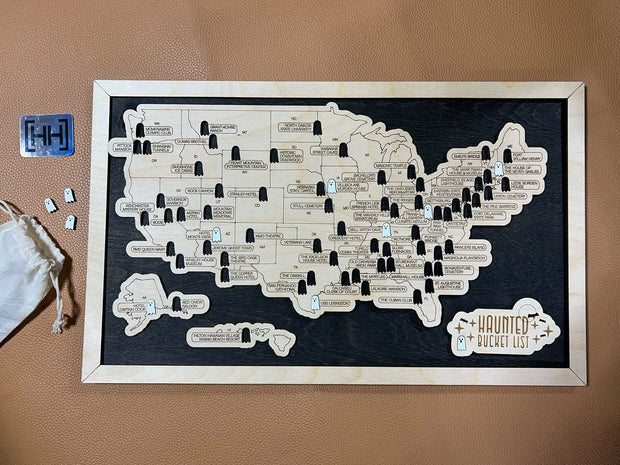 Haunted Places Checklist Map – Track Your Spooky Adventures in Style